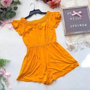 Sunshine Yellow Shorts Romper